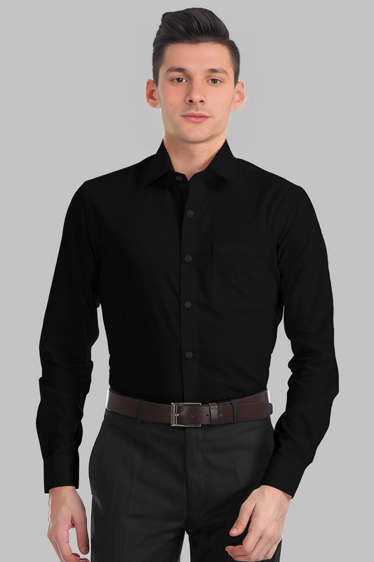 BLACK BOOOM - Premium Italian Twill Cotton Shirt