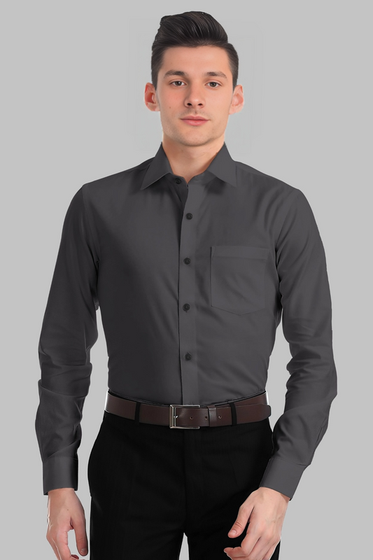 GREY PEBBLE - Premium Italian Twill Cotton Shirt