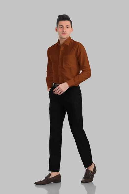 RUST GINGER - Premium Italian Twill Cotton Shirt