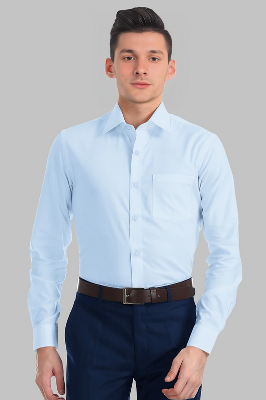 BLUE ARCTIC- Premium Italian Twill Cotton Shirt